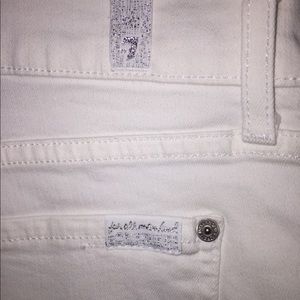 7 For All Mankind white skinny jeans